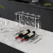 「新品熱銷」輕奢高檔紅酒架家用葡萄酒架擺件高腳杯紅酒杯架倒掛酒櫃置物架s