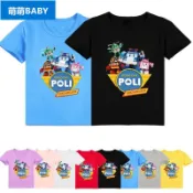  🌈【2024新品】POLI衣服童裝 波力T恤 波力 變形波利衣服 中大男女童休閒短袖洋氣T恤潮