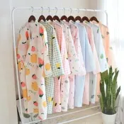 【滿滿百貨鋪】日式 和服 睡袍女純棉 紗布 睡衣 和風系帶浴袍 汗蒸家居服 春夏薄款 浴衣
