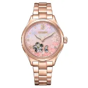 CITIZEN星辰 LADY'S PC1017-88Y 母親節限量櫻花鏤空機械腕錶 34mm