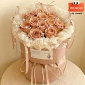 明熙精品屋 【輕奢表白】永生花束 香皂花 焦糖瑪奇朵 卡布奇諾玫瑰 復古珍珠 高端禮盒 情人節紀念日 浪漫驚喜首選