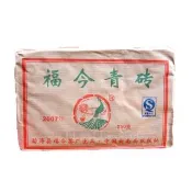【茶韻】普洱茶2007年福今茶廠福今青磚250g*1  茶葉禮盒(附收藏盒x1)(中秋禮盒)