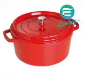 易生活ELiving Staub 圓形鑄鐵鍋 櫻桃紅 28cm #40509-852【樂天APP下單限定】