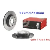 (VAG小賴汽車)Golf 6 7 7.5 8 T-Roc 後 煞車盤 碟盤 272mm Brembo 平面盤 全新
