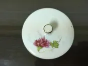 WH25464【四十八號老倉庫】全新 早期 台灣 金邊 杜鵑花 茶杯杯蓋 7/5.4 cm【懷舊收藏擺飾道具】