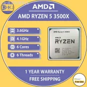♞,♘二手amd銳龍5 3500X R5 3500X 3.6GHz 六核六線程CPU處理器 7NM 65W L3=32M