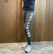 美國百分百【全新真品】Hollister Co. 棉褲 HCO 休閒褲 長褲 緊身 女款 褲子 灰色 AZ67