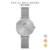 【Daniel Wellington】DW 手錶 Petite Unitone 28mm 幻彩米蘭金屬錶-三色任選