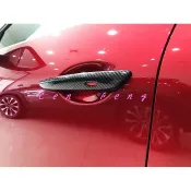涔峰ＣＦ☆(碳纖紋)19年 MAZDA3 馬自達3 四代 4代目 鍍鉻外把手貼 電鍍外拉手貼 外把手飾條 外拉手飾條