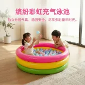 北歐居家生活 跨境ins丹麥復古條紋充氣游泳池寶寶恐龍水池加厚家用海洋球池【北歐家居生活】