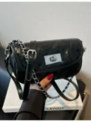 喜挖2店 小香風迷你鏈條包包女2026新款百搭高級質感小眾銀色斜後背包