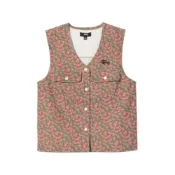 (店+)【STUSSY】215153 Stussy 時尚潮流碎花圖案簡約舒適休閒帆布美式復古夏季背心 男女同款 花色