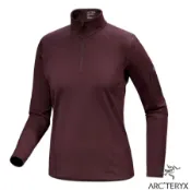 【ARCTERYX 始祖鳥】女 Rho 彈性透氣登山健行保暖刷毛套頭衫.半開襟中層衣/X000007336 幻象紫