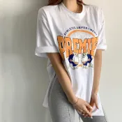Anna S ANNAS 正韓 惡犬 T 短袖 長版 上衣 寬鬆 棉T 卡通 個性 潮流 狗狗 法鬥 英鬥 鬥牛犬 韓國