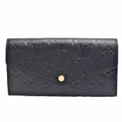 【Louis Vuitton 路易威登】M82257經典SARAH Empreinte壓花小牛皮長夾(黑色)