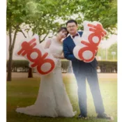 高雄台南現貨」大囍之日：喜喜字氣球送打氣筒/雙喜 囍 拍婚紗 奇美博物館 囍字道具/結婚登記文定訂婚佈置/台灣台中