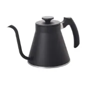 (店+)【HARIO】菲特不銹鋼細口壺 手沖壺 霧黑 800ml 可直火 IH爐 日本製造