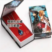 刀劍神域SAO 結衣之心項鍊盒裝 刀劍桐人亞絲娜水晶項鏈cos cosplay