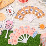 🌸台灣現貨 卡通折疊扇 六折扇 手搖扇 便攜扇 異型扇 隨身扇 多頁扇 小扇子 卡通扇子 折疊扇 兒童扇子 送禮小禮品