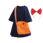 現貨❣️魔女宅急便琪琪兒童成人造型服裙裝套裝+紅色大髮箍👉橘色包包♡黑貓吊飾♡伸縮掃把