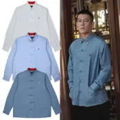 𝑪𝑱𝑴𝑭【三色】CLOT x Ralph Lauren拉夫勞倫 陳冠希同款 中式風盤扣休閒襯衫 唐裝長袖襯衫 男女同款