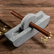 良品舎 石頭碾子唐代宋代茶碾小石臼搗藥臼碾壓器點茶抹茶茶粉茶餅中藥碾 LPS5-22 公司貨 快速出貨