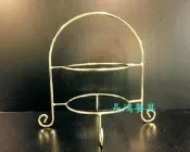 *~ 長鴻餐具~*金色二層蛋糕盤架18900009點心架 炸物 燒肉架 現+預