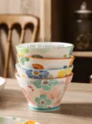 日式四季餐具陶瓷米飯碗家用斗笠面碗碗碟套裝組合【步行者戶外生活館】