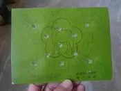 早期國軍聯勤第二被服廠具工場---軍服鈕扣掛板---紙板
