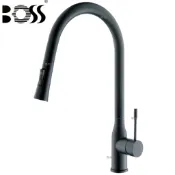 BOSS 台灣品牌 廚房龍頭 水龍頭 伸縮龍頭 側把手龍頭 115211NB 115211MB 不鏽鋼廚房龍頭 消光黑
