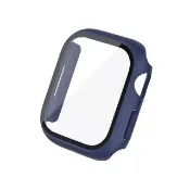【General】Apple Watch 保護殼 SE2 / SE 簡約輕薄防撞防摔 鋼化玻璃二合一 手錶保護殼(午夜藍)