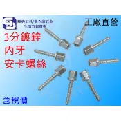 【奧立康五金】3分(3/8“)內牙安卡螺絲 水泥螺絲 螺絲釘 冷氣冷凍工具 快速釘 鑽孔機可用 可搭吊環/牙條/螺絲