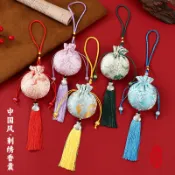 端午節香包新款錦緞雲紋福袋刺繡中國風漢服配飾隨身艾草香囊吊飾