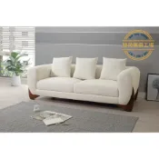 (店+)26Y 213 (米白沙發)新品-奢華泰迪絨造型沙發 休閒沙發  三人座 低背沙發 7尺沙發 實木腳沙發