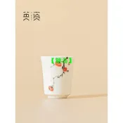 柿柿如意 羊脂玉瓷 白瓷單杯主人杯 聞香杯 功夫品茗杯