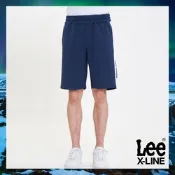 【X-LINE】Lee 男款 側邊條輕便休閒短褲 丈青
