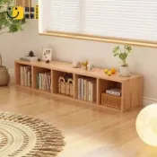 時尚家居 實木書櫃 格子櫃 置物櫃 四格櫃 六格櫃 九格櫃 矮櫃 書架 收納櫃 儲物櫃 實木飄窗柜矮柜地柜家用置物架落地日式書柜收納柜子儲物格子柜