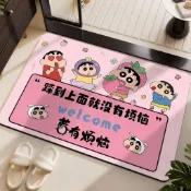 臺灣-出貨 🔥【免運】客製化可愛搞笑動漫硅藻泥吸水地墊浴室衛生間速幹客廳防滑耐髒入戶腳墊