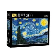 【雷諾瓦】星夜/300片/梵谷/夜光拼圖(中秋送禮/中秋禮物/益智/桌遊/療癒/收藏)
