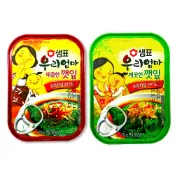 【蝦皮直營】韓味不二 膳府-韓國原味芝麻葉/辣味紫蘇葉(70g盒) 韓國小菜 韓式小菜 罐頭 即食小菜 醃漬小菜 醬黑豆