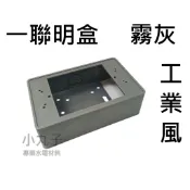 工業風 明盒 單聯明盒 塑膠明盒 1聯明盒 插座盒 開關盒 灰黑色 霧黑 灰黑