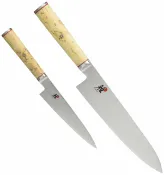 及時雨 生活好物選品 MIYABI 5000MCD 34373-002 主廚刀13cm小刀套裝 101層大馬士革紋 MC63不鏽鋼 米色
