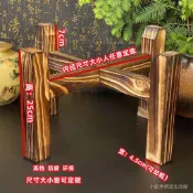 【熱銷】仿古做舊實木架水缸磨盤石磨木架子花盆魚缸酒墰酒缸支架底座防腐