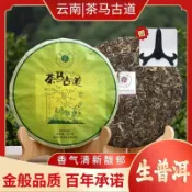 正宗雲南茶馬古道生普洱茶易武高山茶區古樹料普洱茶357克送茶架