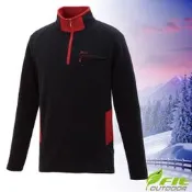 大里RV城市【維特 FIT】零碼33折》男款 單刷彈性撞色保暖POLO衫.立領拉鍊長袖刷毛排汗中層衣 HW1106