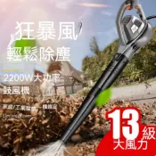 工業吹風機 園藝吹葉機  插電式鼓風機  2200W 高功率 長筒聚風吹嘴 庭院落葉清理
