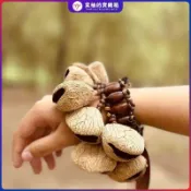 🚚蝦皮最低價🚚黑果果殼手鈴天然植物果實搖鈴串鈴音束療愈瑜伽風鈴靜心樂器音束