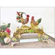 (店+)歐舍傢居 全家福雞 帶路雞 擺件 水晶座 公雞母雞小雞組 鑲鑽 金蛋 金雞 生肖雞 水晶雞 起家起雞12禮嫁妝入厝必備