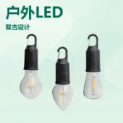 阿嫲的百寶屋 跨境LED鎢絲燈復古露營燈充電野營燈帳篷燈太陽能應急球泡燈戶外{鑫弘-工葉電器}可開發票