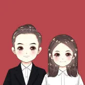 【CK】Q版卡通手绘头像漫画动漫设计情侣真人照片转简萌简笔画创意定制十字繡  照片沖洗 刺繡 似顏繪客製
